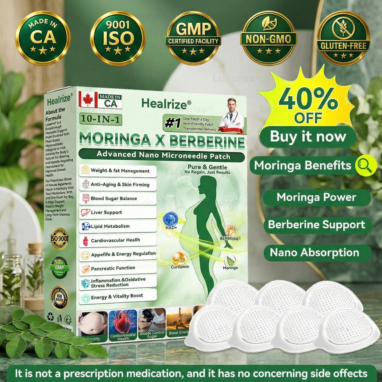Once Daily, Visible Changes in 7 Days 👩‍⚕️𝐇𝐞𝐚𝐥𝐫𝐢𝐳𝐞® 𝑴𝒐𝒓𝒊𝒏𝒈𝒂 & 𝑩𝒆𝒓𝒃𝒆𝒓𝒊𝒏𝒆 10-𝑰𝑵-1 𝑨𝒅𝒗𝒂𝒏𝒄𝒆𝒅 𝑵𝒂𝒏𝒐 𝑴𝒊𝒄𝒓𝒐𝒏𝒆𝒆𝒅𝒍𝒆 𝑷𝒂𝒕𝒄𝒉 🏅 𝐎𝐛𝐞𝐬𝐢𝐭𝐲, 𝐃𝐢𝐚𝐛𝐞𝐭𝐞𝐬, 𝐒𝐥𝐞𝐞𝐩 𝐀𝐩𝐧𝐞𝐚, 𝐀𝐧𝐝 𝐉𝐨𝐢𝐧𝐭 𝐈𝐬𝐬𝐮𝐞𝐬🏆🌵