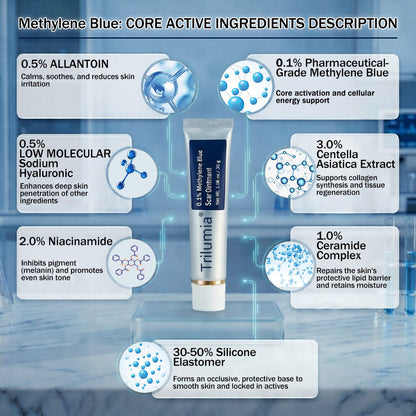 𝑻𝒓𝒊𝒍𝒖𝒎𝒊𝑎® 0.1% 𝑴𝒆𝒕𝒉𝒚𝒍𝒆𝒏𝒆 𝑩𝒍𝒖𝒆 𝑺𝒄𝒂𝒓 𝑶𝒊𝒏𝒕𝒎𝒆𝒏𝒕💧(Suitable for all types of scars and acne)🏆2026 International Biotechnology Award👍